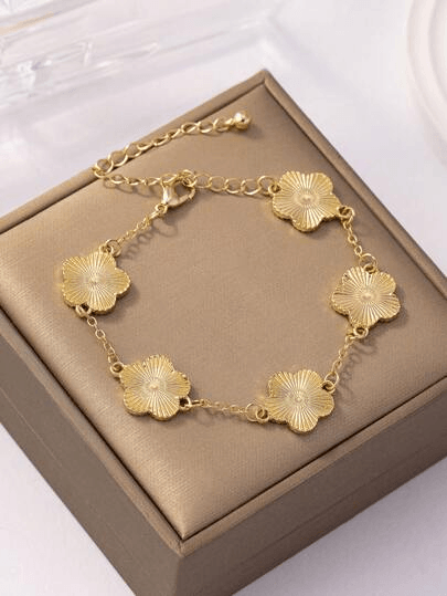 Pulseira Trevo de Cinco Folhas Ouro